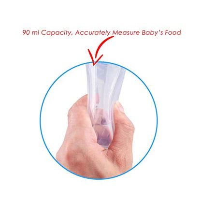 Safe-O-Kid - BPA FREE-  Silicone Squeezy Food Feeder  Spoon